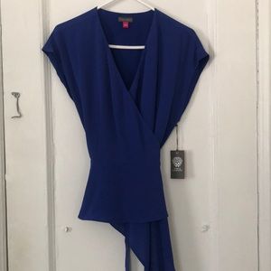 Blue wrap shirt